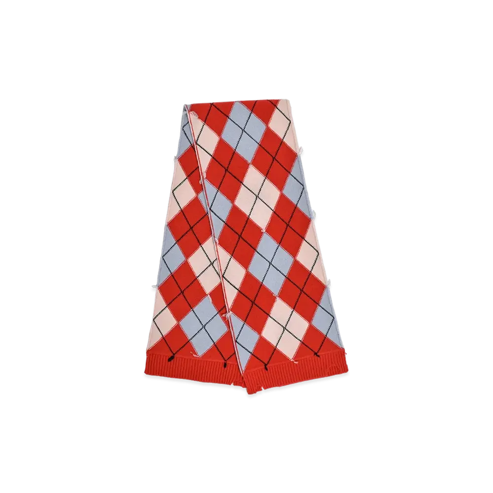 MASU Diamond Scraped Scarf "Red"