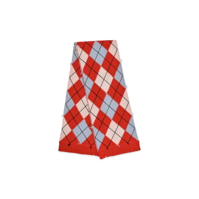 MASU Diamond Scraped Scarf "Red"