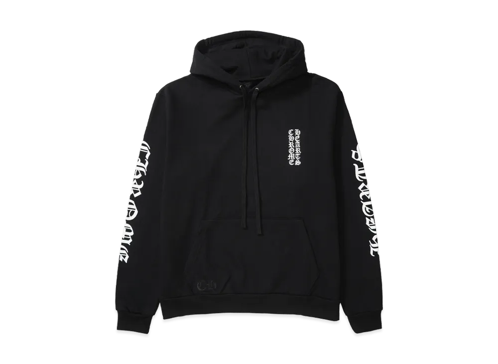 Chrome Hearts Vertical Logo Pullover Hoodie "Black/White"