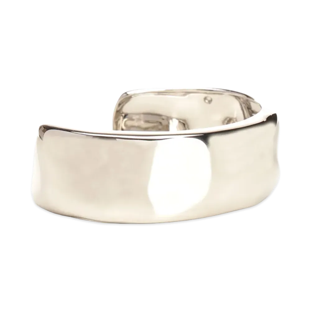 AMI PARIS Women's Hammered Brass Cuff "Silver"