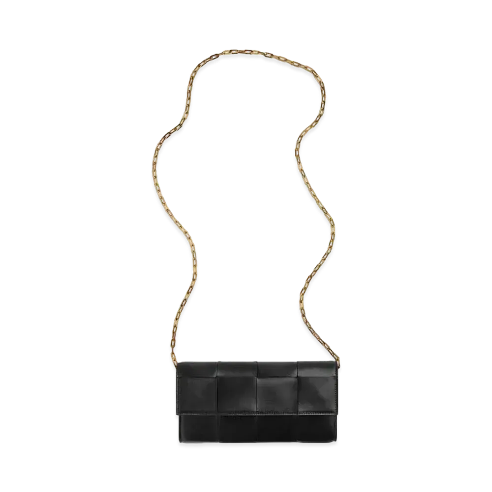 Bottega Veneta Cassette Chain Wallet "Black"