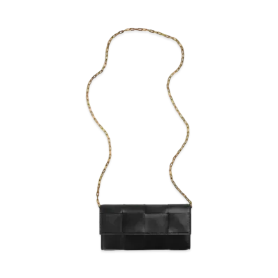Bottega Veneta Cassette Chain Wallet "Black"