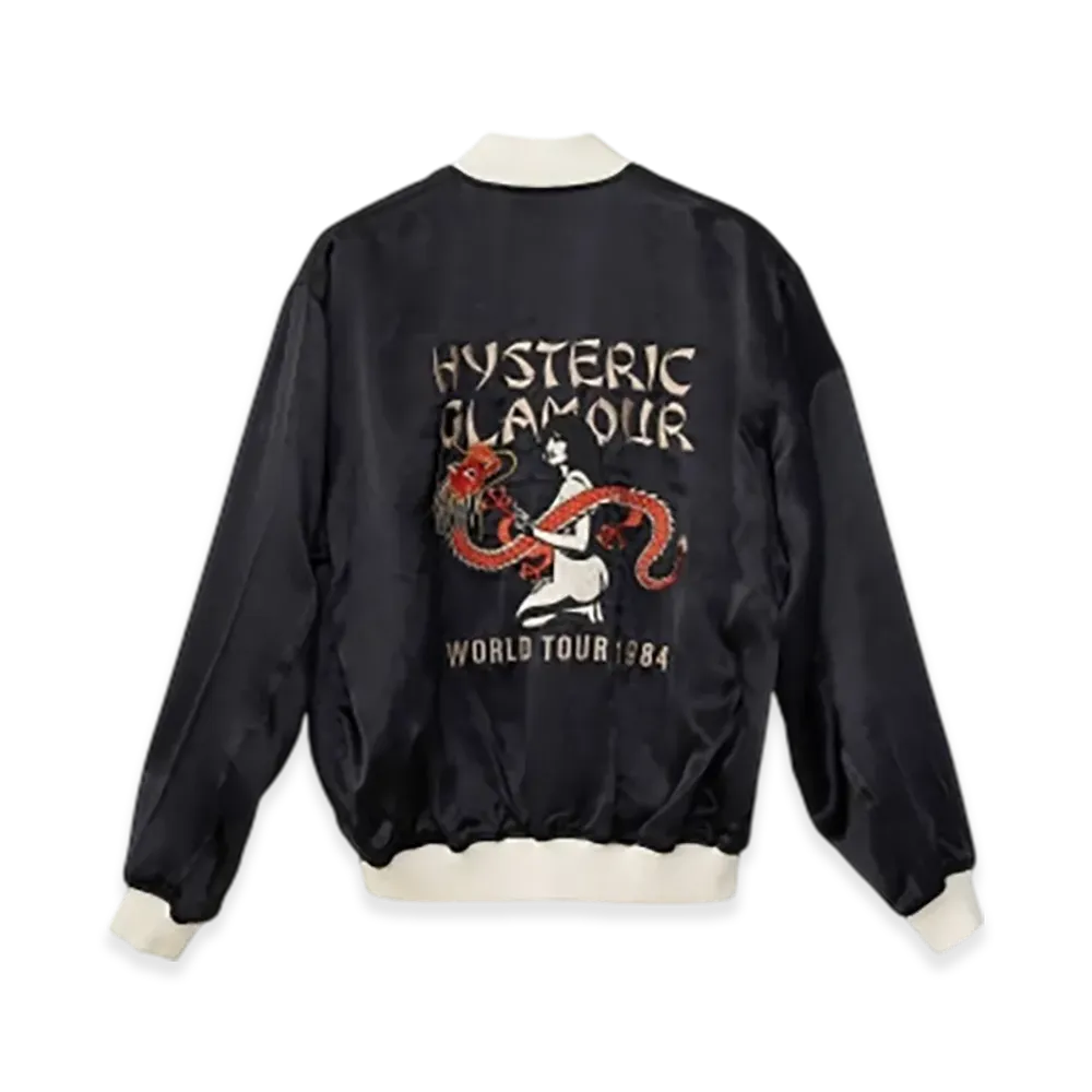 HYSTERIC GLAMOUR Dragon Lady Tour Embroidered Sukajan Jacket "Black"