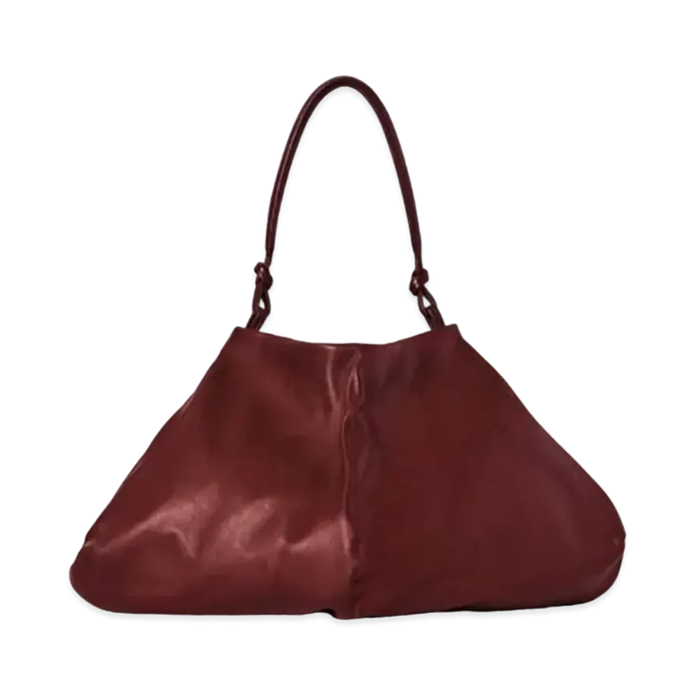 The Row Samia Bag in Leather "Burgundy"
