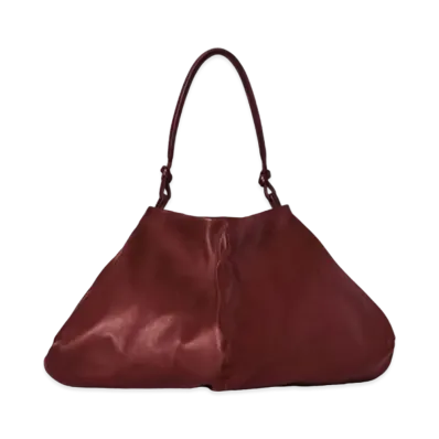 The Row Samia Bag in Leather "Burgundy"
