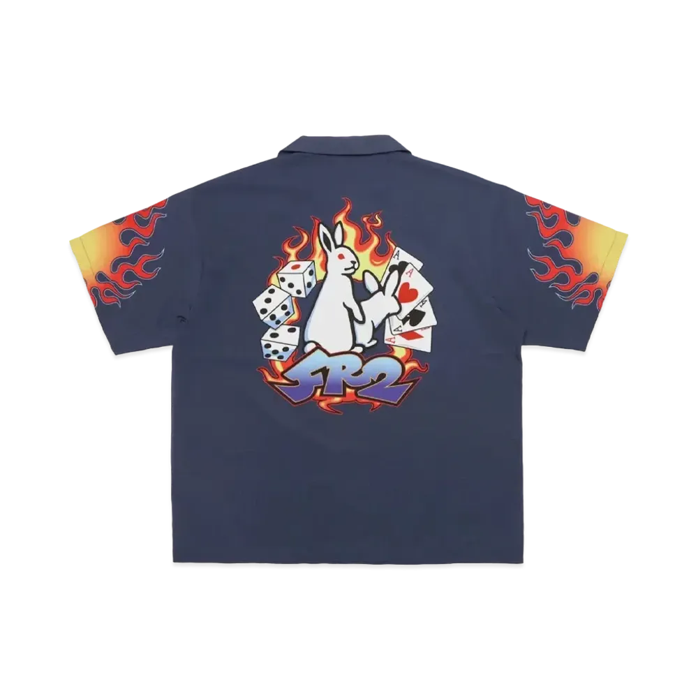 FR2 Gambling Rabbit Short sleeve Shirt "Navy"
