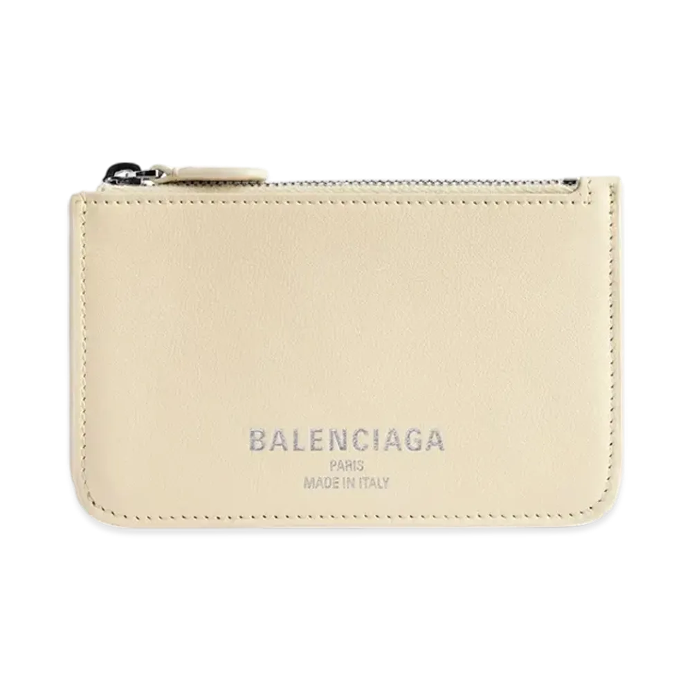 BALENCIAGA Cash 2.0 Long Coin & Card Holder "Beige"