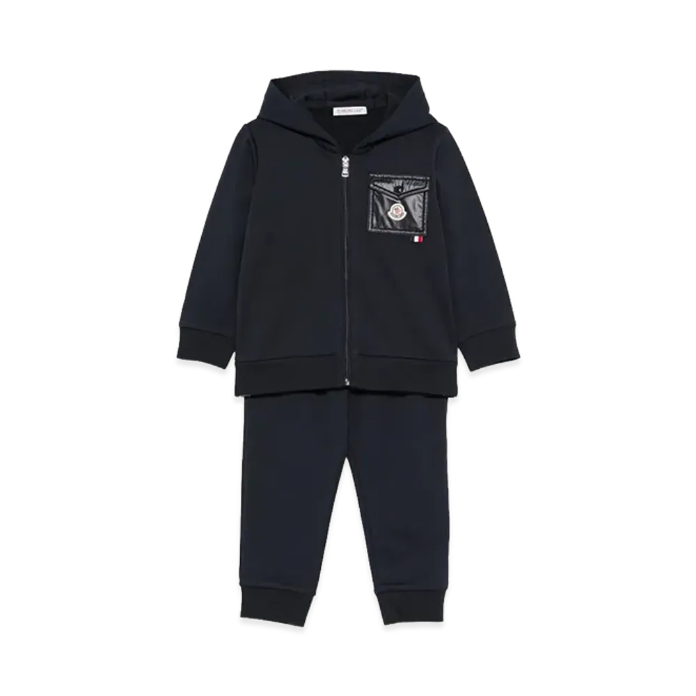 MONCLER Kids Hoodie And Jogger Pants Set "Dark Blue"