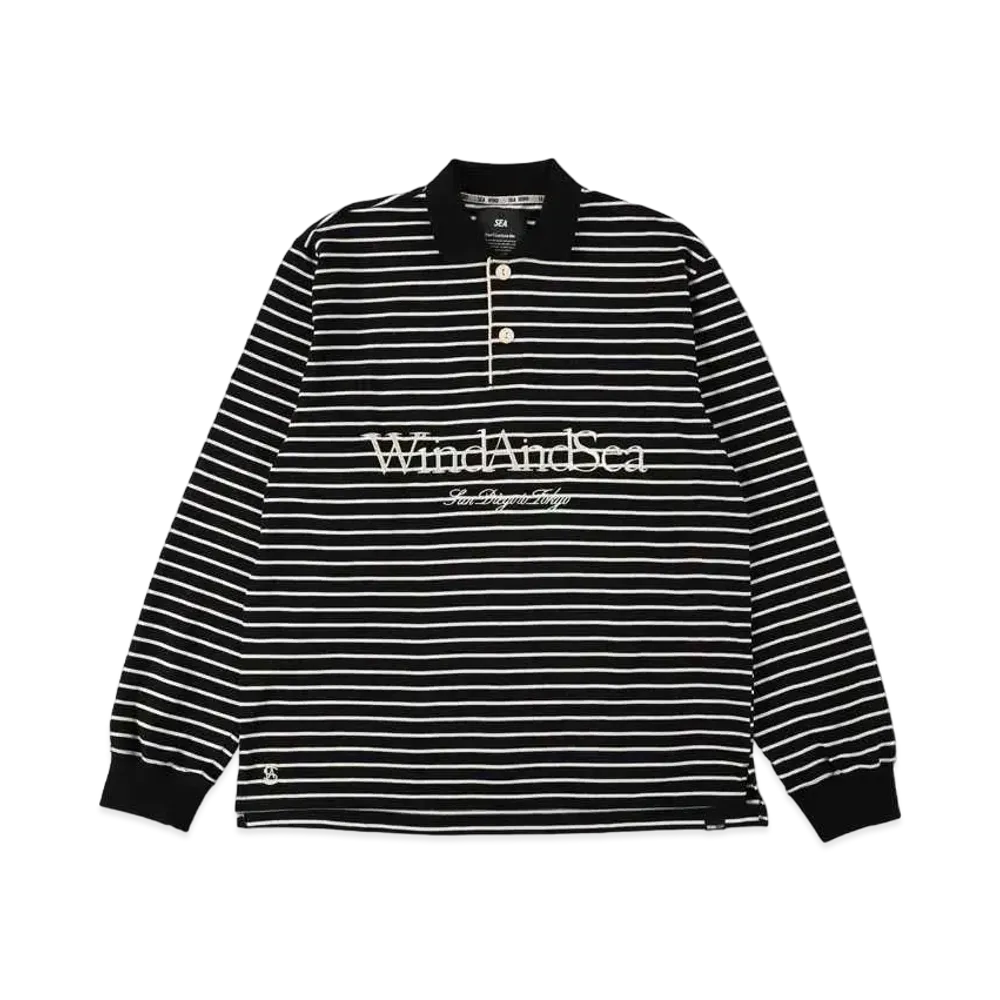 WIND AND SEA SDT Border Rugby Shirt "Black"