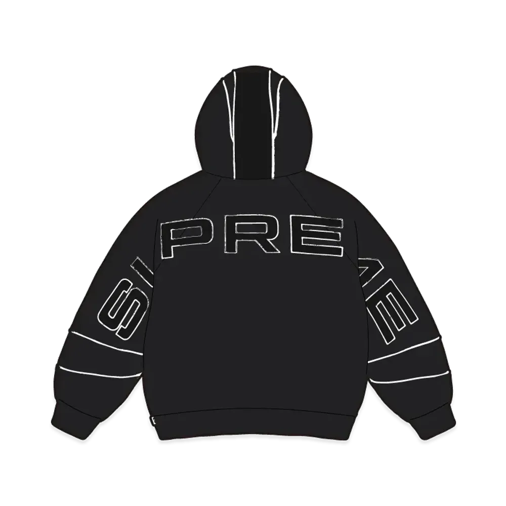 Supreme Paneled Hooded Sweatshirt "Black"