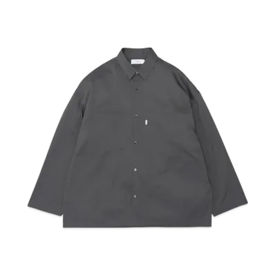 Graphpaper Solotex Twill L/S Oversized Box Shirt "Gray"