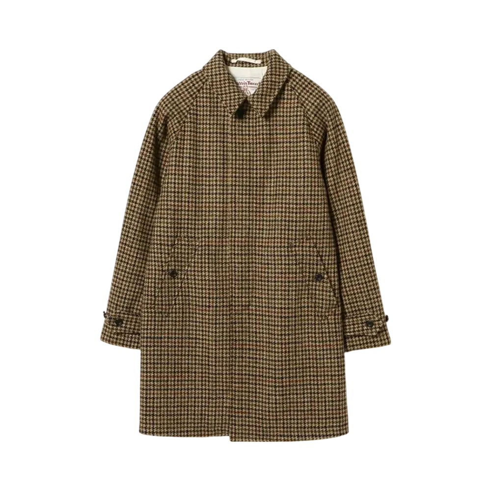 BEAMS Bal Collar Coat Harris Tweed "GunClub"