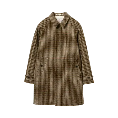 BEAMS Bal Collar Coat Harris Tweed "GunClub"