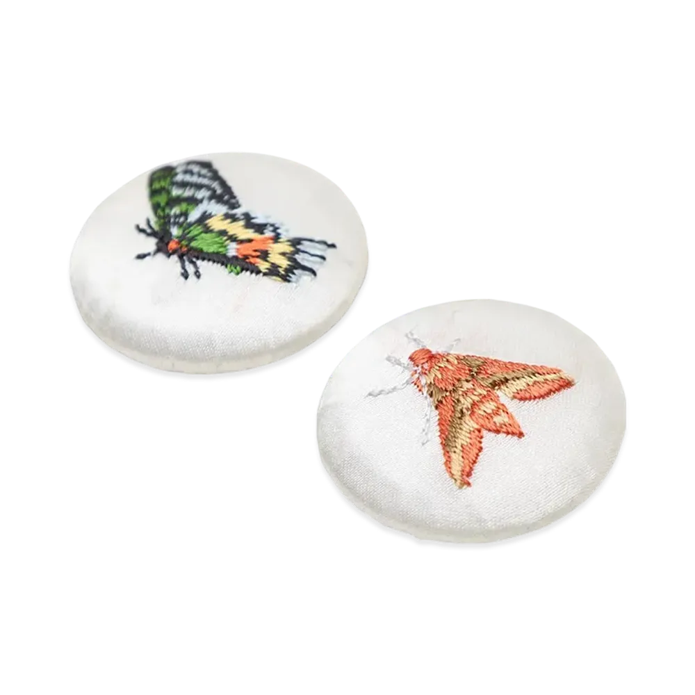 UNDERCOVER Fabric Embroidered Badge Set of 2 "White"