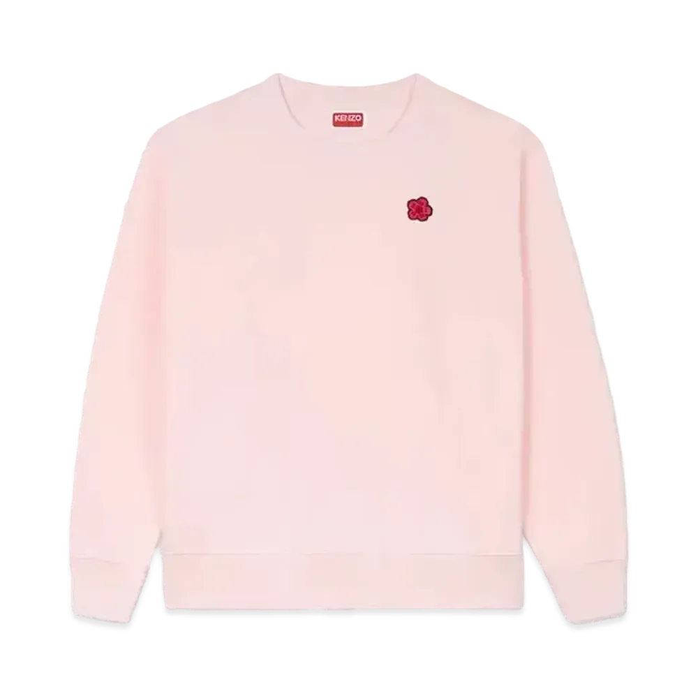 KENZO 'BOKE FLOWER' Classic Embroidery Sweat "Faded Pink"