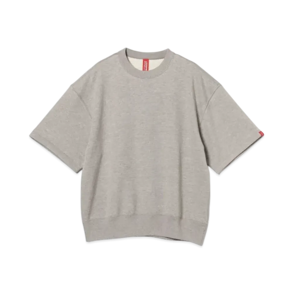 BEAMS JAPAN x LOOPWHEELER Short Sleeve Crew Neck Sweatshirt "Grey"