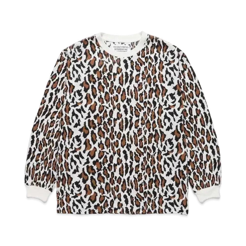 WACKO MARIA LEOPARD THERMAL SHIRT "White"