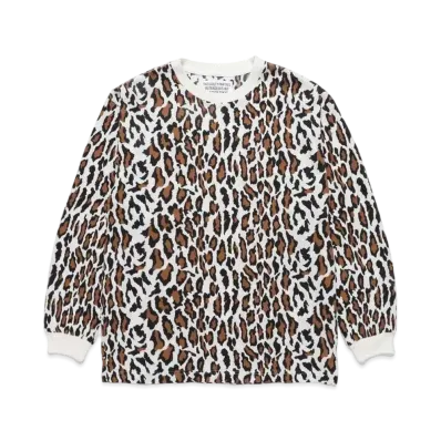 WACKO MARIA LEOPARD THERMAL SHIRT "White"