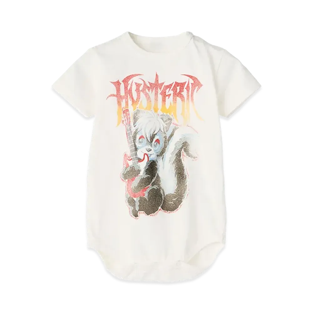 HYSTERIC GLAMOUR Kids HG Metal Skunk Romper "White"