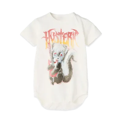 HYSTERIC GLAMOUR Kids HG Metal Skunk Romper "White"