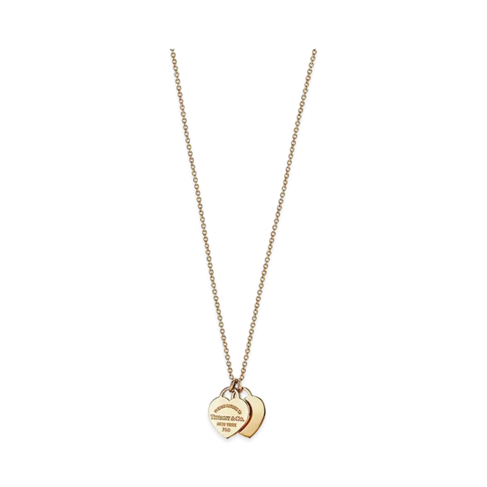 Tiffany & Co. Return to Tiffany Double Heart Tag Pendant Mini "Yellow Gold"