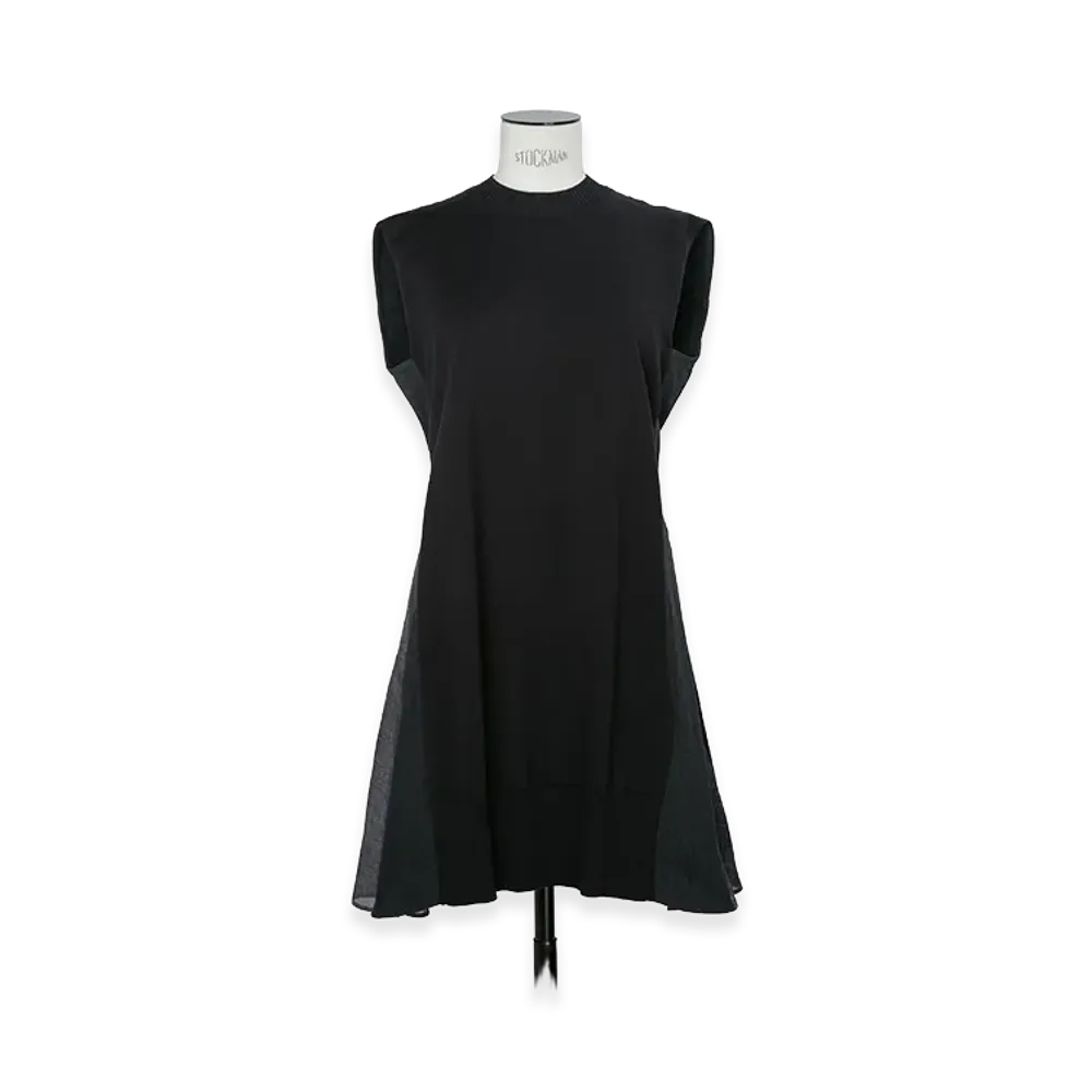 sacai Denim x Knit Dress "Black"