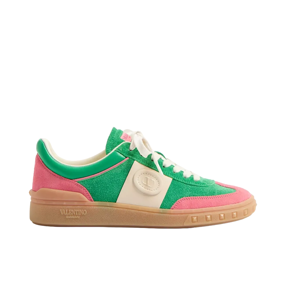 Valentino Garavani Women's Upvillage Crosta Sneaker "Green/Ivory"