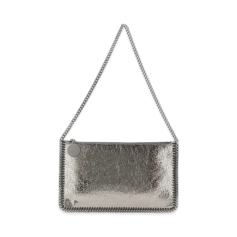 STELLA McCARTNEY Women's Falabella Metallic Clutch "Steel"