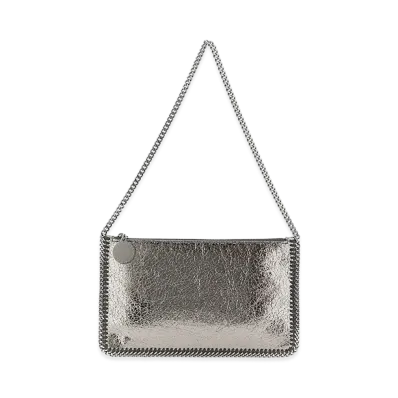 STELLA McCARTNEY Women's Falabella Metallic Clutch "Steel"