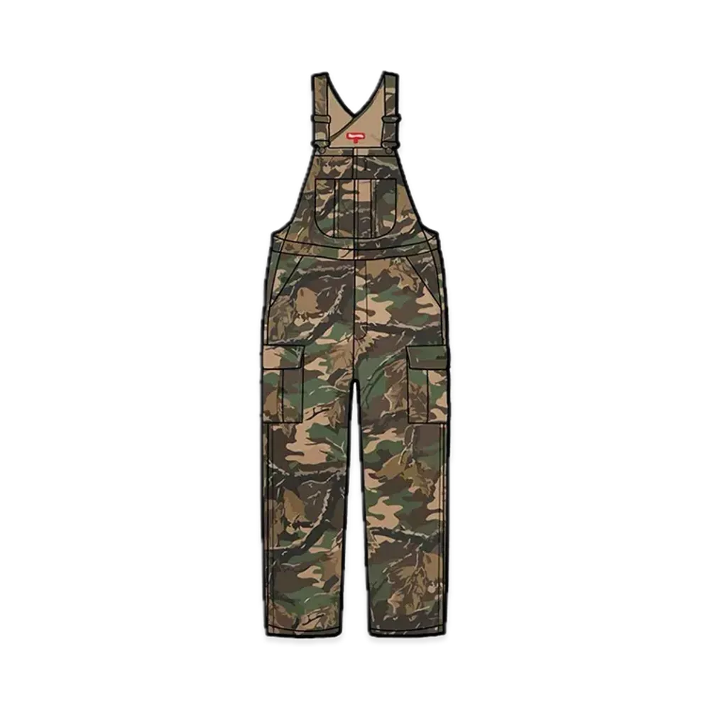 Supreme Cargo Denim Overalls "Branch Woodland Camo"