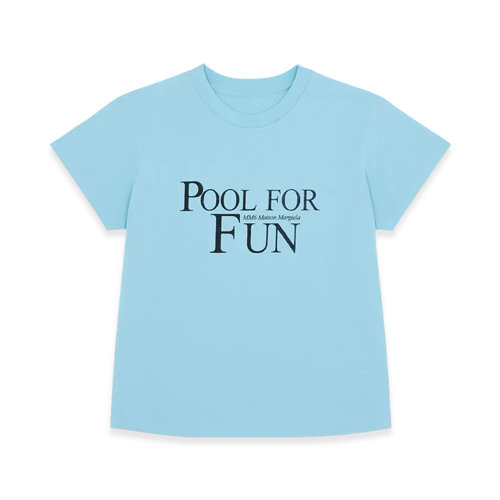 MM6 Maison Margiela Women's Pool For Fun T-Shirt "Turquoise"
