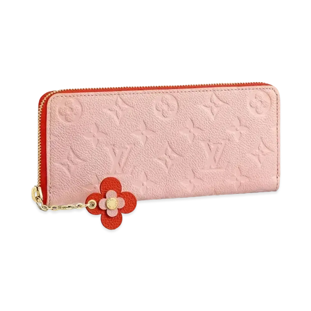Louis Vuitton Monogram Empreinte Portefeuille Clemence Blooming Flower "Rose poodle"
