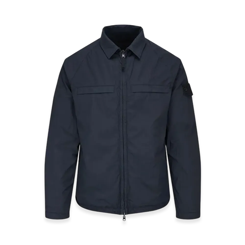 Stone Island 119F4 Ghost Piece Stretch Cotton Reversible Overshirt - 21SS "Navy Blue"