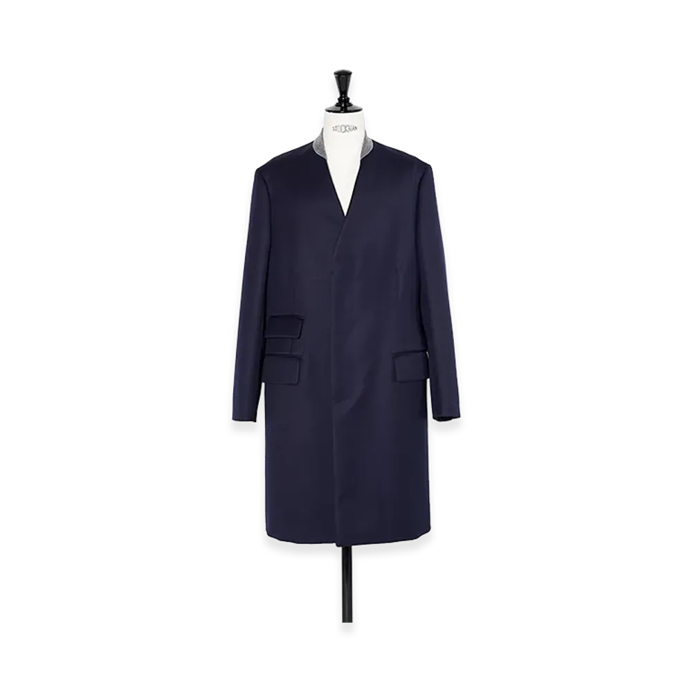 Maison Margiela No Collartailored Coat "Dark Navy"