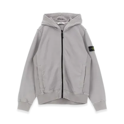 Stone Island Kids badge Logo Hoodie "Gray"