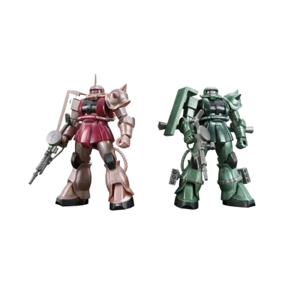 BANDAI "HIGH GRADE" -MOBILE SUIT GUNDAM- HGUC 1/144 Char's Zaku & Mass Production Type Zaku THE ART OF GUNDAM OSAKA Metallic Edition