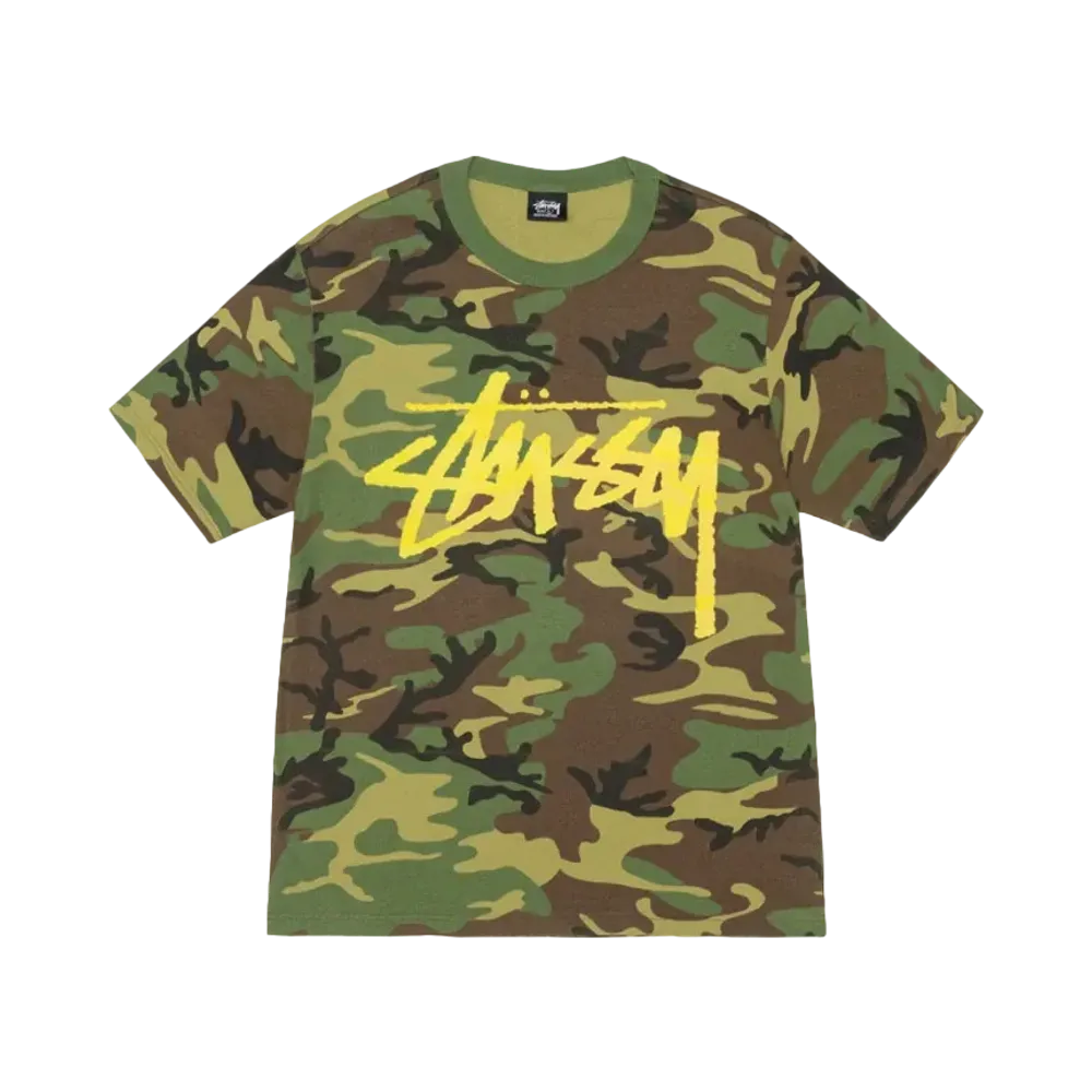 Stussy Stock Camo Tee "Camo/Yellow"