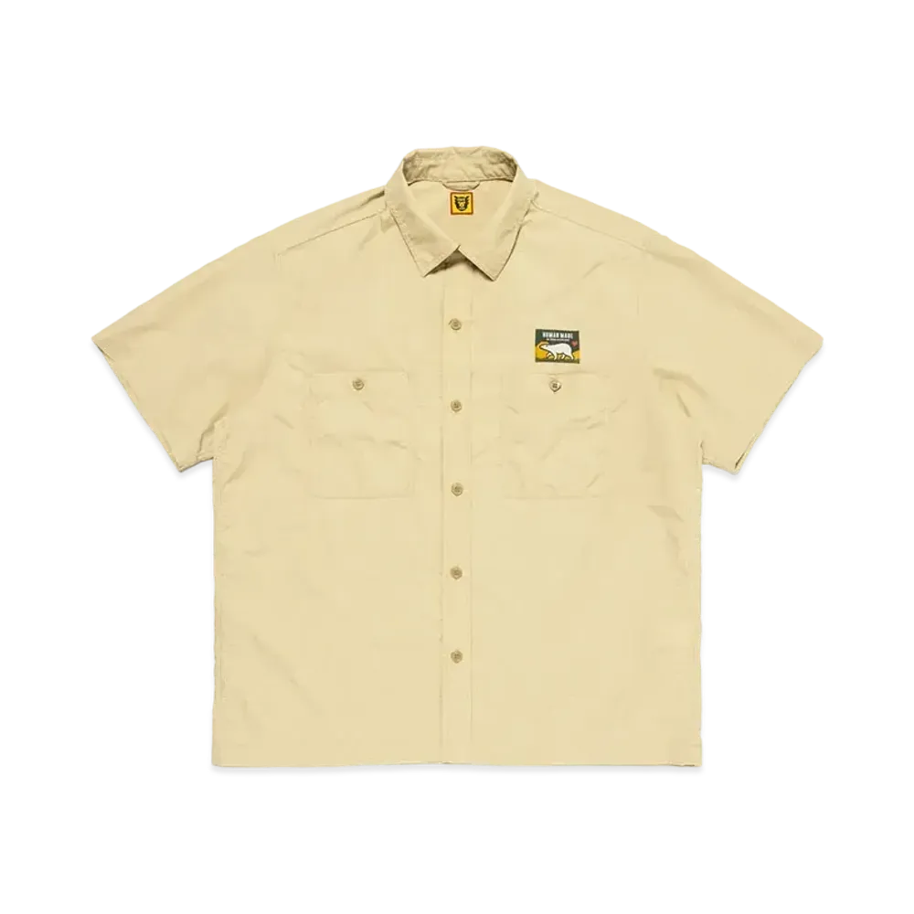 HUMAN MADE Nylon S/S Shirt "Beige"