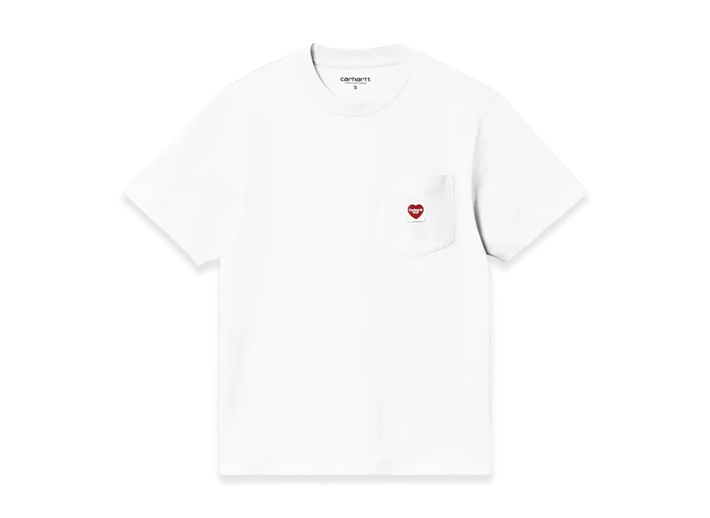 Carhartt WIP Women's S/S Pocket Small Heart T-Shirt "White/Red"