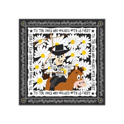PEACEMINUSONE x Toy Story THE FIRST FAN Scarf 01 Cotton "Black" / G-DRAGON