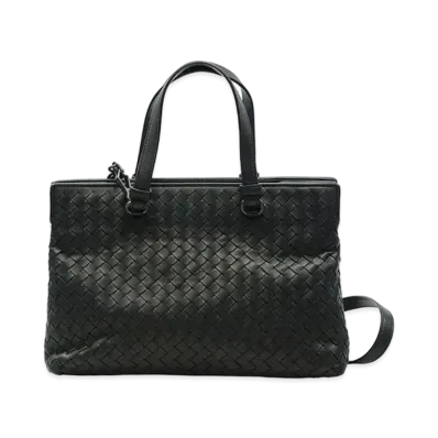 Bottega Veneta Lambskin Hand Bag "Black"