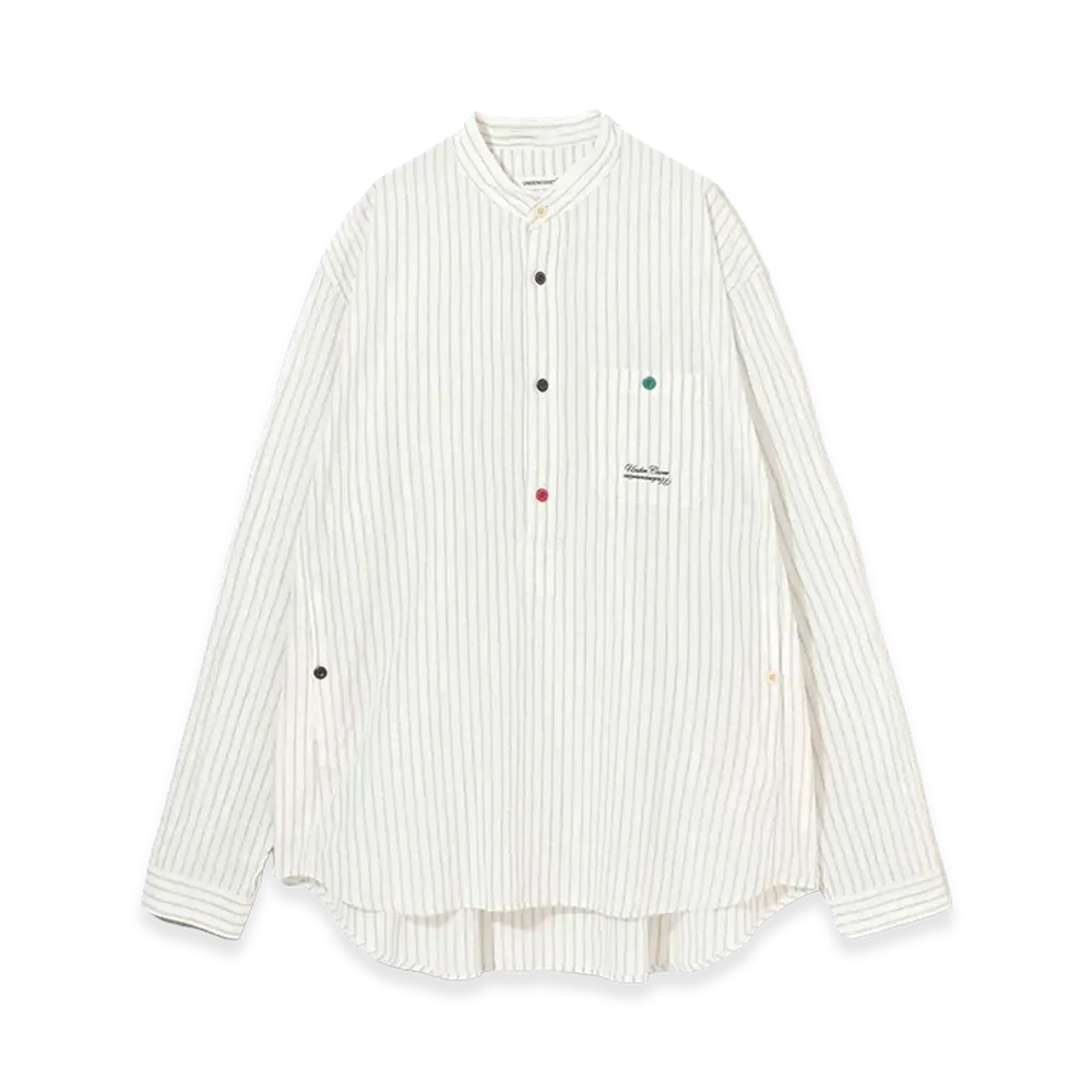 UNDERCOVER Cotton Pullover Shirt "Blue Stripe"
