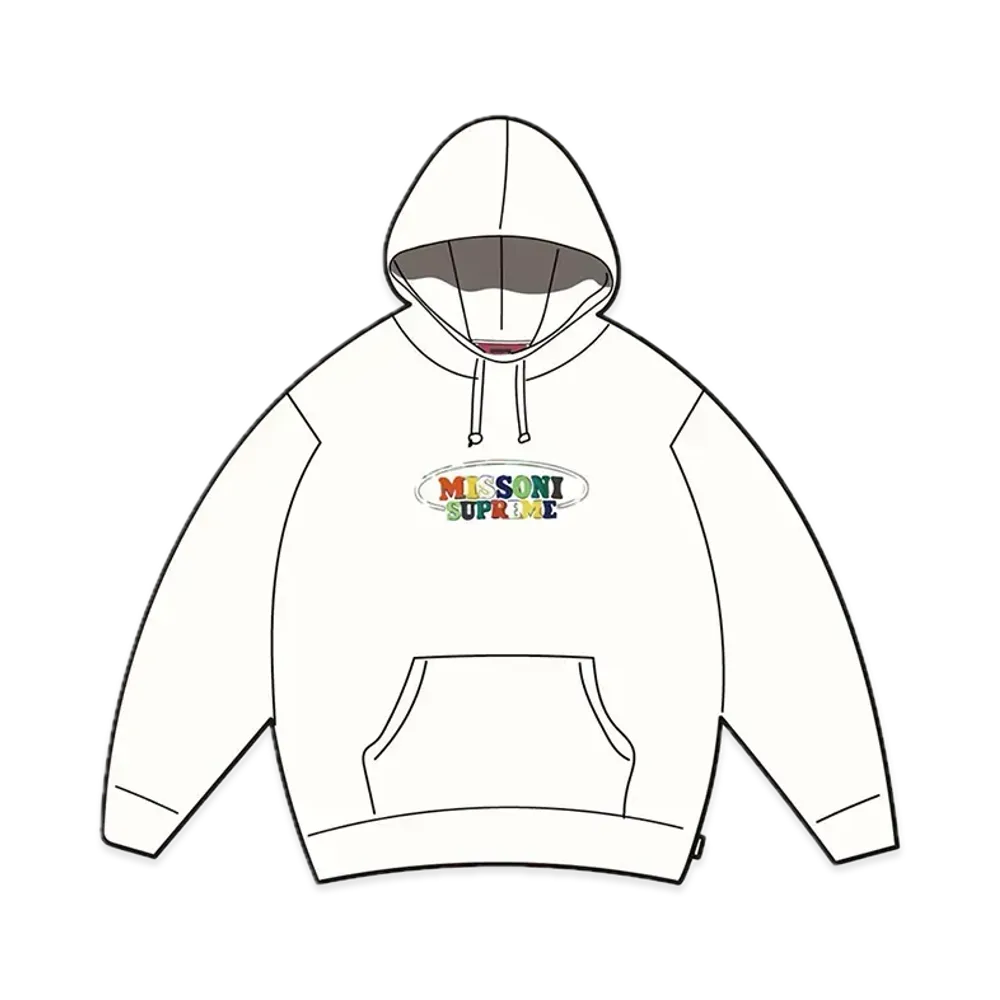 Supreme x Missoni Hooded Sweatshirt "White"