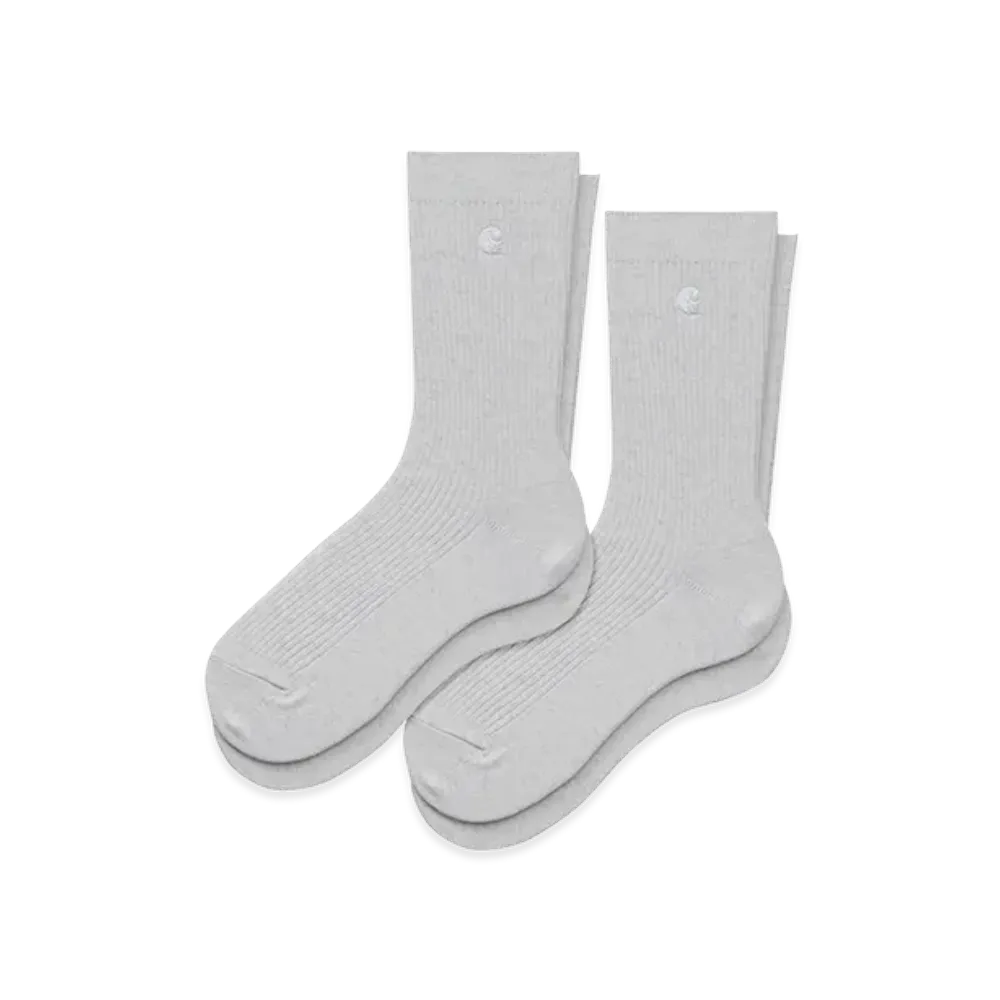 Carhartt WIP Madison Pack Socks "Ash Heather/White"