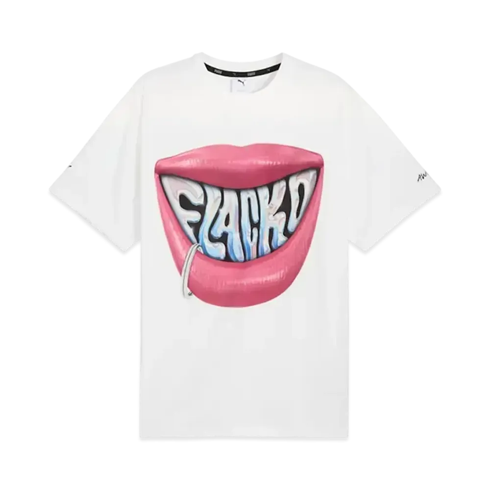 PUMA x A$AP ROCKY Men's Flacko Smile Short Sleeve T-Shirt "Puma White"