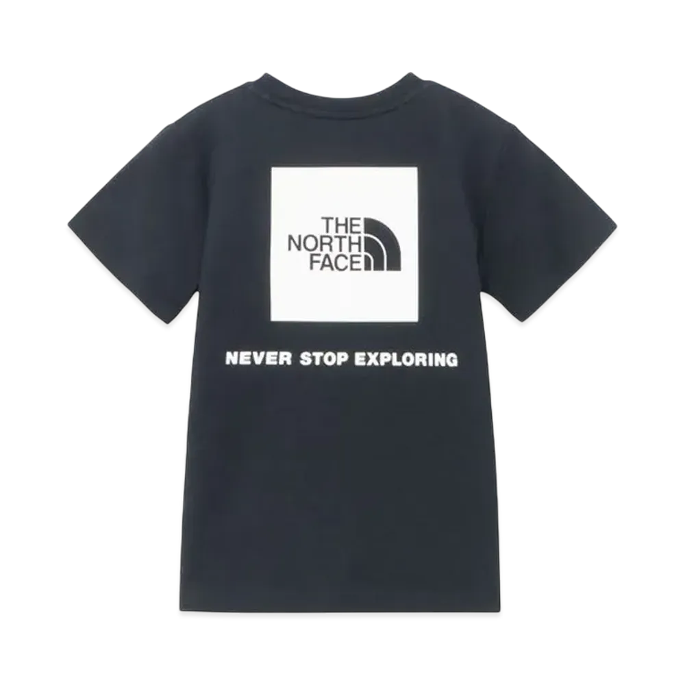 The North Face Kids Short Sleeve Back Square Logo Tee "Black"