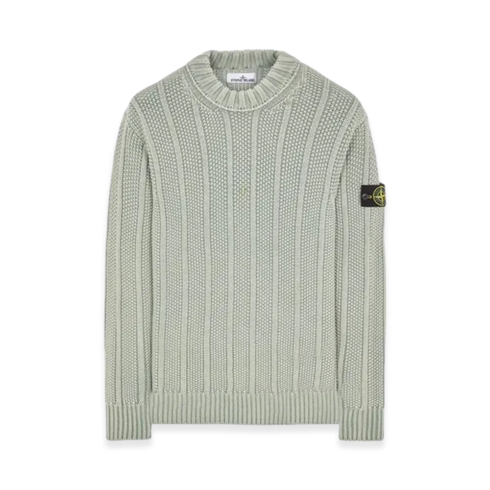 Stone Island 568T1 Dust Treatment Pure Wool Mock Turtleneck Knit - 23FW "Sage Green"