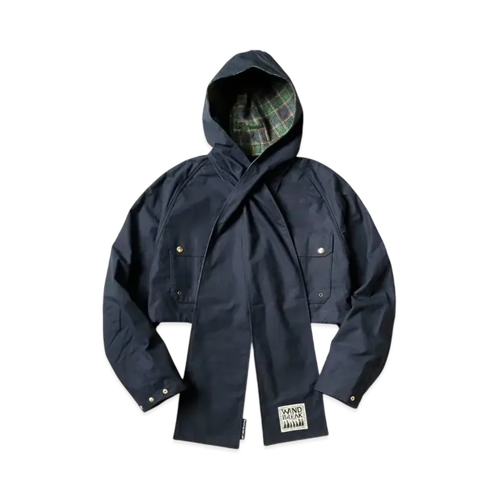 KAPITAL Cotton Weather Oil Coating Rabbit Gale Parker "Navy"