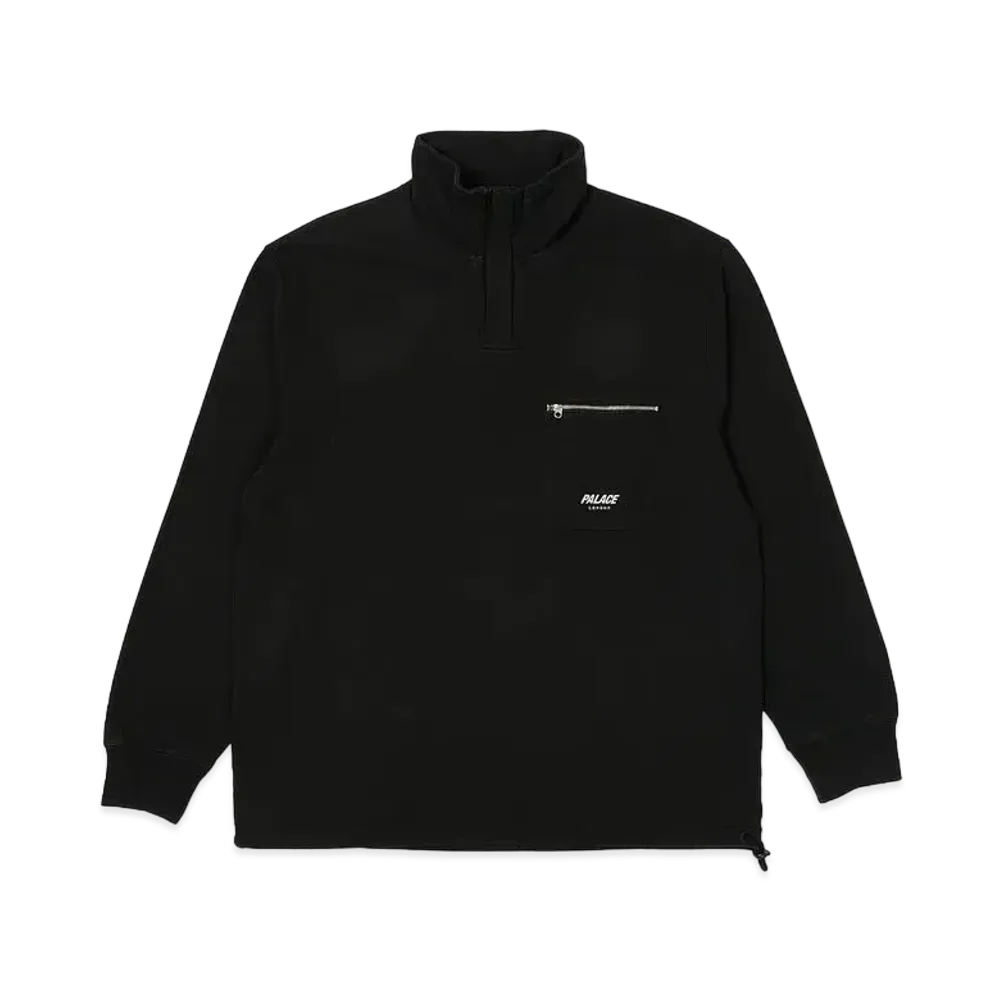 PALACE 1/4 Zip 380 Funnel Neck "Black"