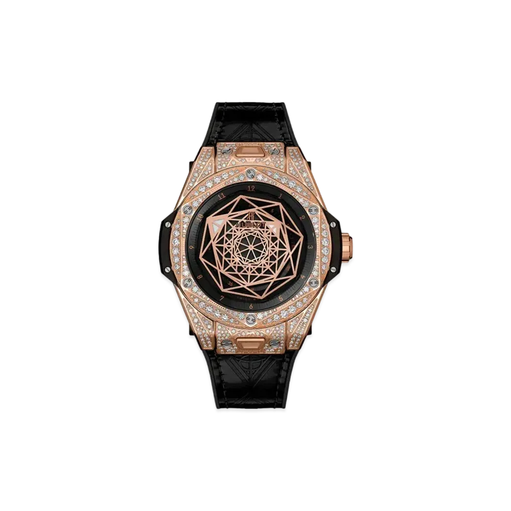 HUBLOT Big Bang Sang Bleu King Gold Pave 39mm